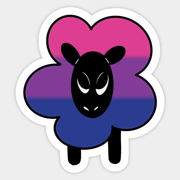 Proud Bi Rainbow Sheep Sticker by Emberpixie